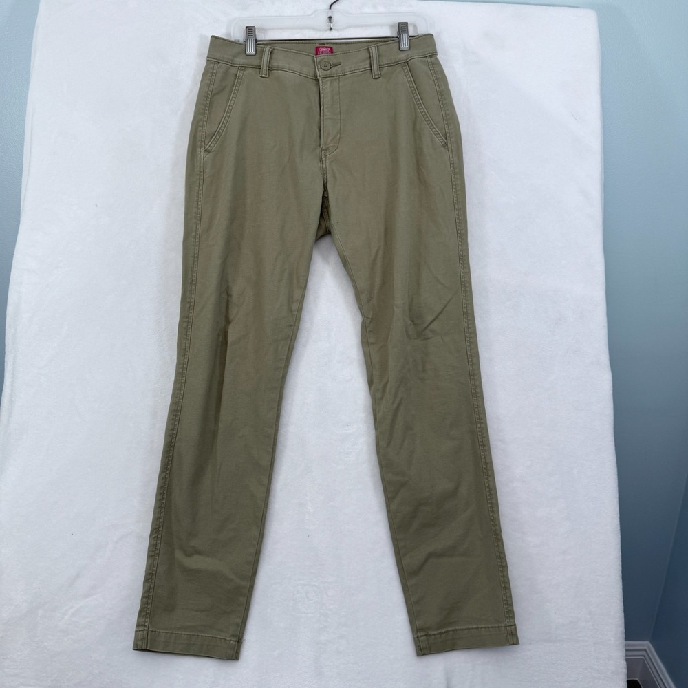 Levis XX Chino Pants Mens 30x32 (30x30) Green Relaxed Tapered Leg Preppy Stretch